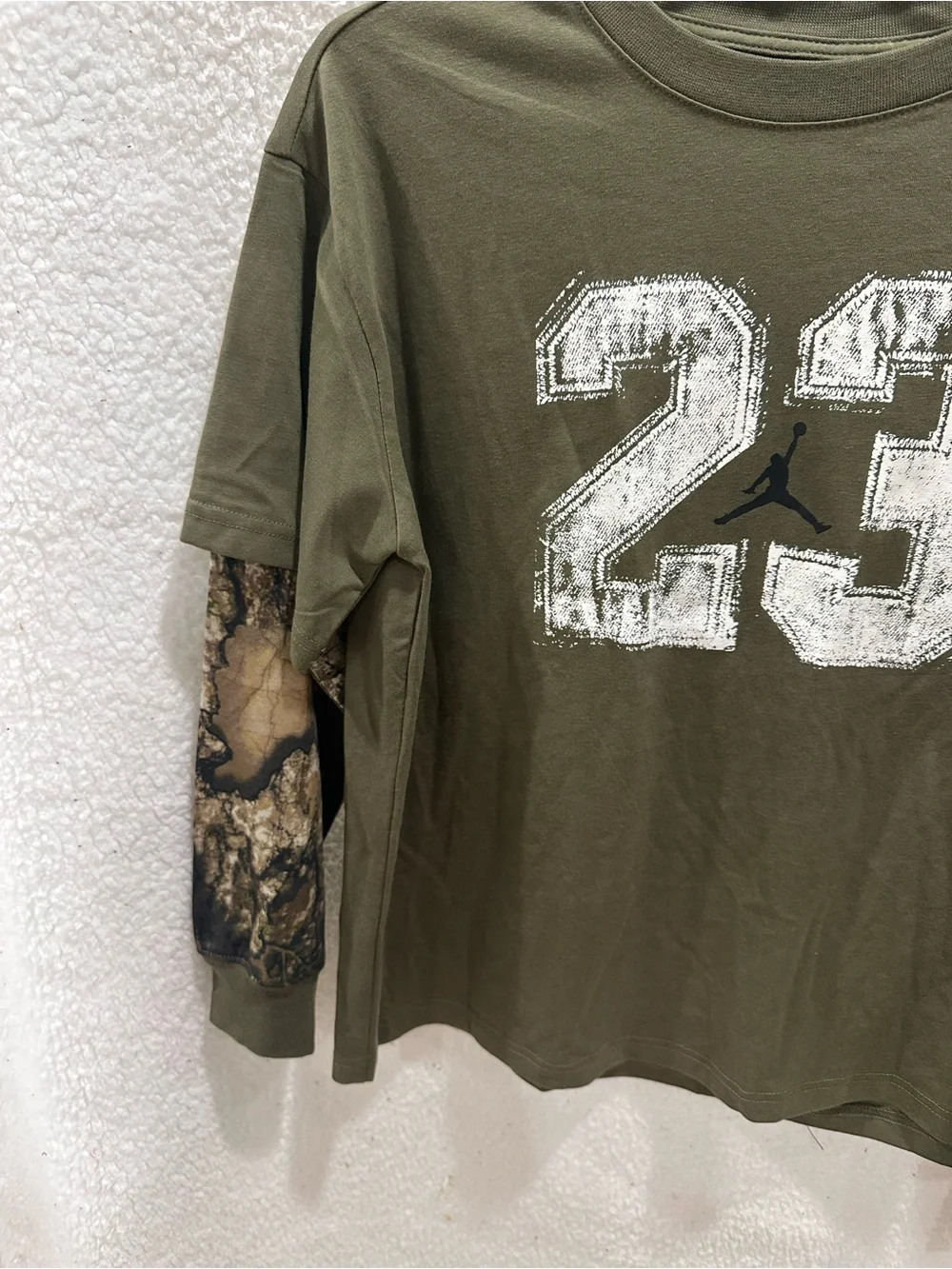Boy’s Nike Jordan Olive Long-Sleeve Tee